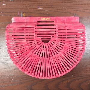 Cult Gaia Pink Acrylic Ark Purse